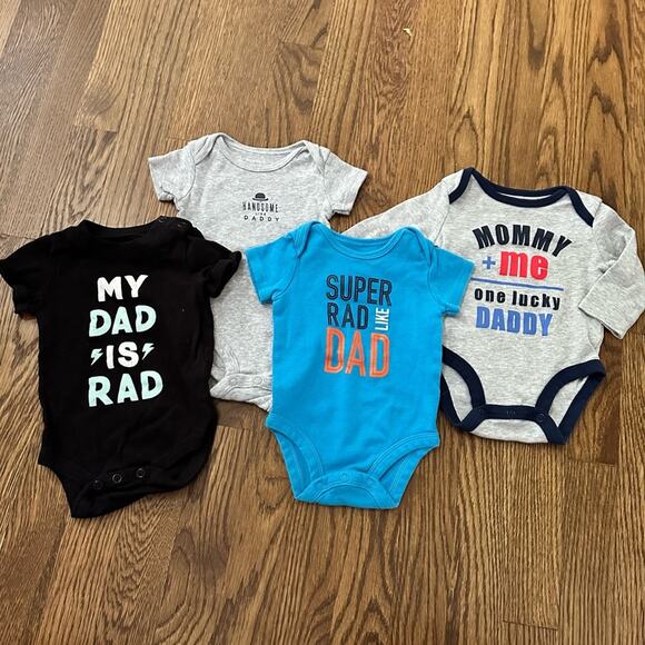 Carter’s Dad onesie bundle, size 3 months (set of 4)